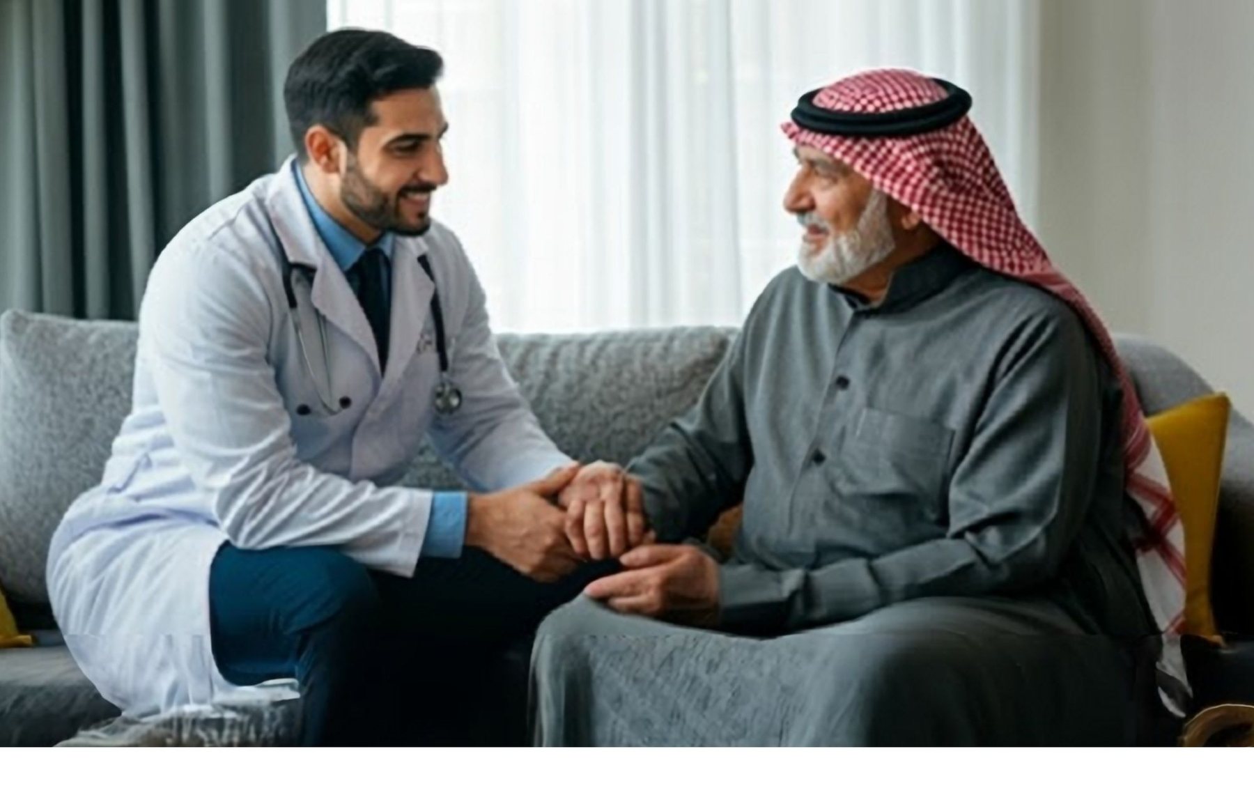 Dr. Essa with a patient